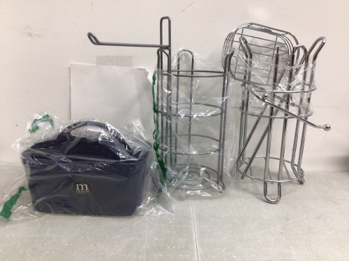 2 Toilet Paper Holders, 1 Storage Caddy - Lot 437