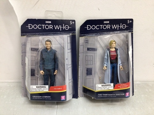 Doctor Who Graham O'Brien & The Thirteenth Doctor Figures - Lot 518
