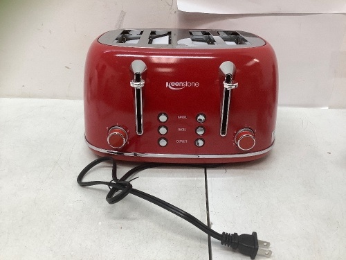 Keenstone, 4 Slice Toaster w/ Wide Slots, Powers Up, New - Lot 520
