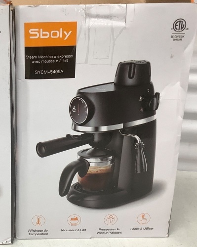 Steam Espresso Machine w/ Milk Frother - Lot 545