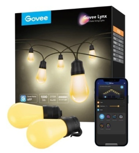 Govee Warm White Outdoor String Lights, Works, E-Comm Return9 - Lot 574