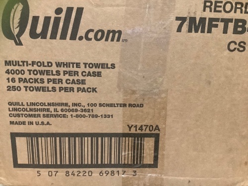 Case of (4000) Multi-Fold White Paper Towels - Lot 593