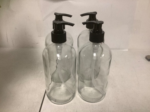 Lot of (4) Glass Pump Jars - Lot 455