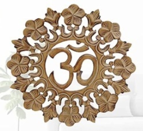 Handcrafted Wooden Om Wall Decor - Lot 466