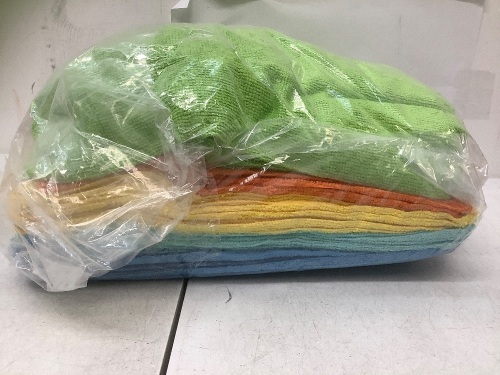 Aidea, 100 Pack Microfiber Cleaning Cloths, Assorted Colors, Appears New - Lot 559