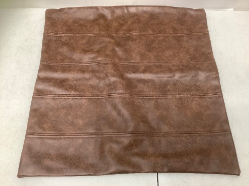 Lot of (2) Leather Cusion Covers, 21.25" x 21.75", E-Commerce Return - Lot 584
