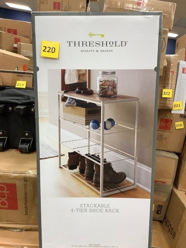 Stackable 4 Tier Shoe Rack - Lot 220
