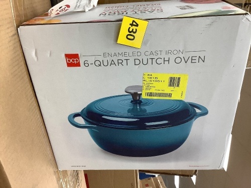 Enameled Cast Iron 6 Quart Dutch Oven - Lot 430
