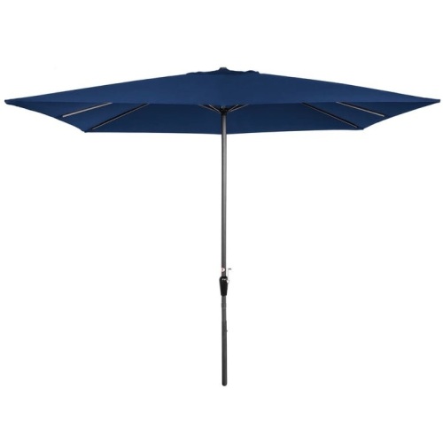 Rectangular Patio Umbrella w/ Easy Crank, UV-Resistant Fabric - 8x11ft - Lot 448