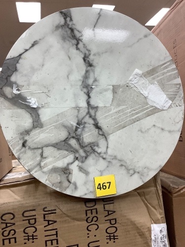 Faux Marble Round Table - Lot 467