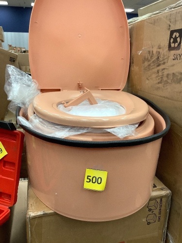 Plastic Toilet w/ Basin - Lot 500
