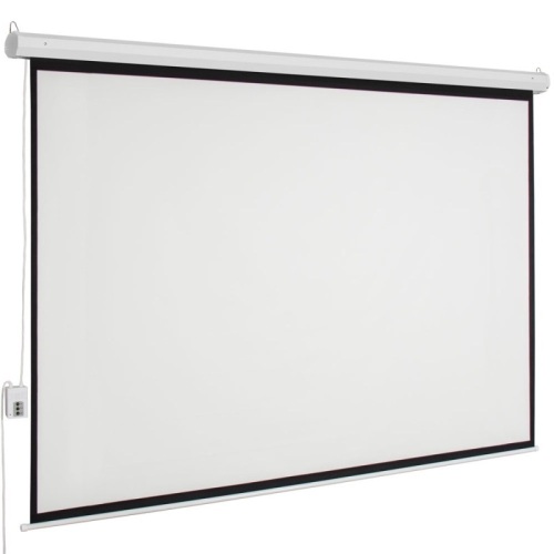 100" 4:3 Motorized Projector Screen 80" x 60" Viewing Area with Remote Control - Lot 576