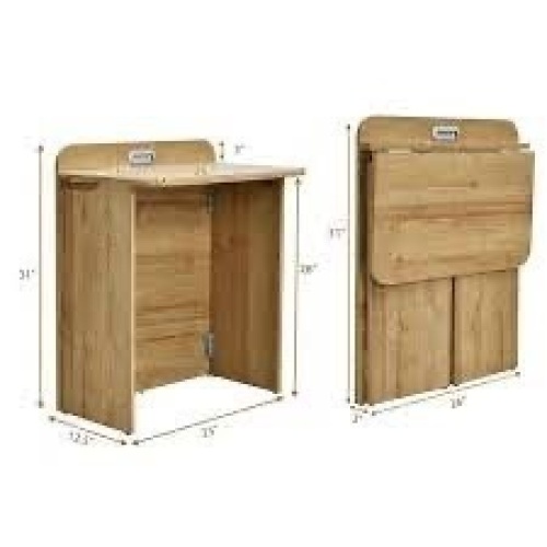 Space Saving Laptop Table 26 in. Folding Computer Desk with Handle - Lot 4405