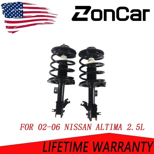 (Check Desc.) 2 Front Complete Strut Coil Spring LH & RH Assembly 02-06 For Nissan Altima 2.5L - Lot 5083