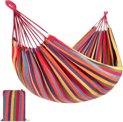2-Person Indoor Outdoor Brazilian-Style Cotton Double Hammock - Lot 5112
