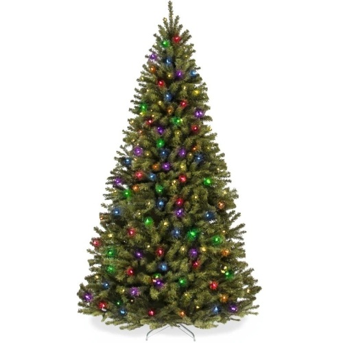 Pre-Lit Artificial Spruce Christmas Tree w/ Multicolored LED Lights - Lot 5117