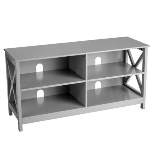 Wooden Entertainment Center - Gray - Lot 71