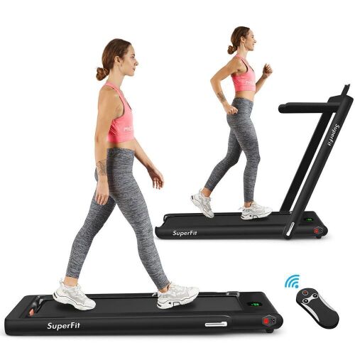 SuperFit 2.25HP 2-in-1 Folding Treadmill with Remote - Lot 91