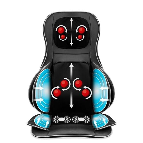 Air Compression Shiatsu Neck & Back Massager Seat w/ Heat, Rolling Massage - Lot 171