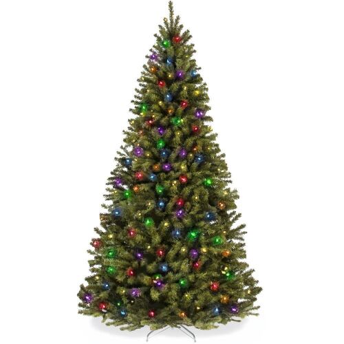 Pre-Lit Artificial Spruce Christmas Tree w/ Multicolored LED Lights - Lot 251
