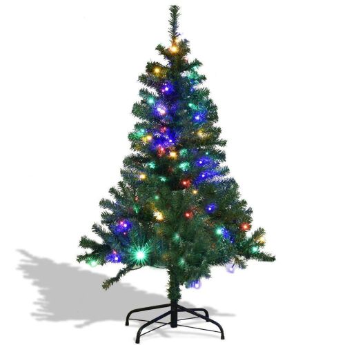 6' Artificial Premium Hinged Christmas Tree with LED Lights - Lot 260