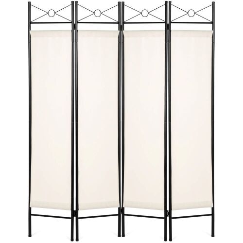 4-Panel Folding Privacy Screen Room Divider Decoration Accent, 6ft - Lot 693