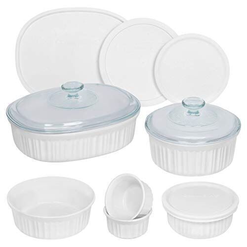 12-Piece CorningWare French White Ceramic Bakeware - Lot 871