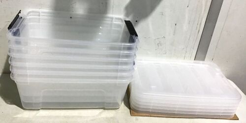 Lot of (6) Storage Tubs with Lids - Lot 932