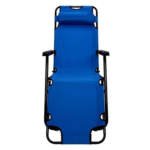 Set of (2) Folding Zero Gravity Recliners - Blue - Lot 330