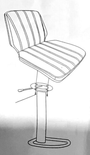 Adjustable Swivel Bar Chair - White - Lot 852