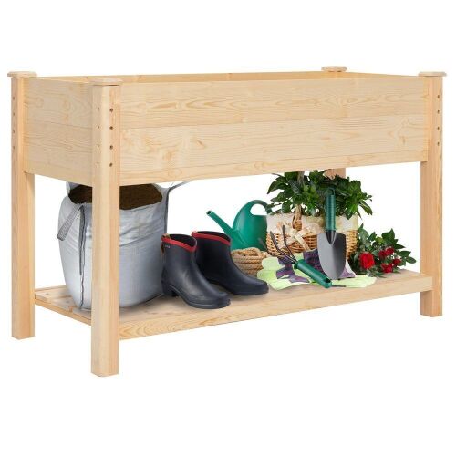 4' Raised Garden Bed - Natural Wood 47"x22"x30" - Lot 689