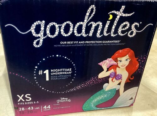 44-Count Goodnights - XS Size - Lot 840