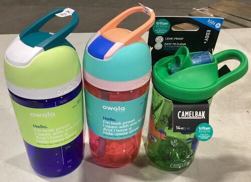 Lot of (3) Kids Drinking Bottles - Lot 727