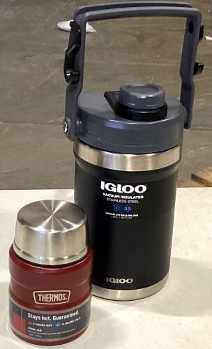 16oz Thermos Food Jar and 64oz Igloo Jug - Lot 224