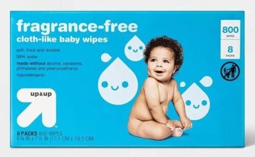 800-count Fragrance-Free Cloth-Like Baby Wipes - Lot 794