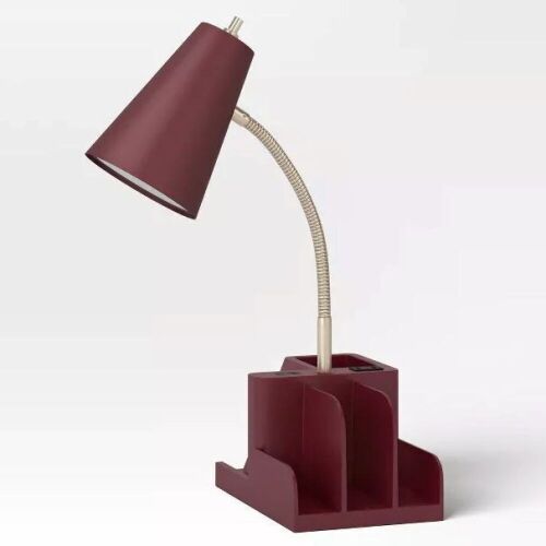 Lot of (2) LED Organizer Task Lamps - Red - Lot 761