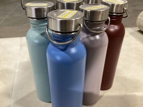 Lot of (6) 24oz Stainless Steel Water Bottles - Lot 876