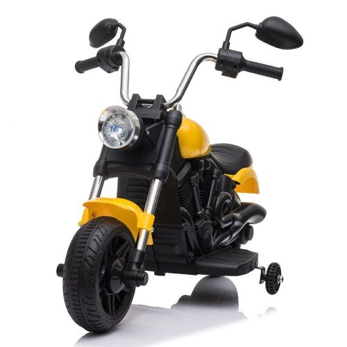 Kids Ride-On Motorcycle - Black/Yellow - Lot 332