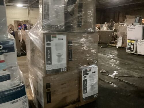 Pallet of Toilets - Items May Be Incomplete or Damaged - Lot 417