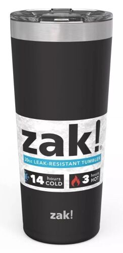 Zak! Designs 20oz Stainless Steel Tumbler - Black - Lot 825