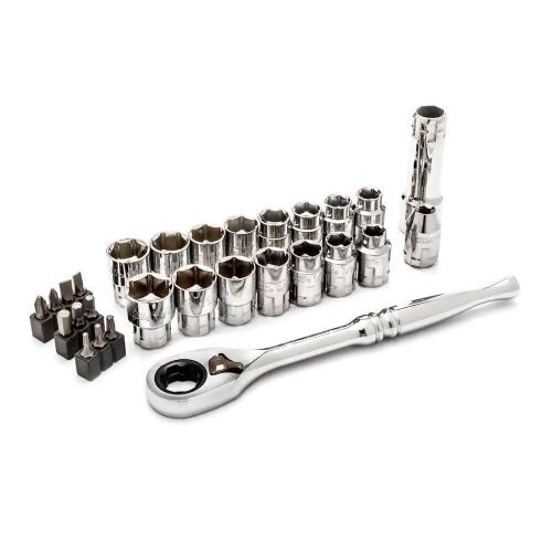 28-Piece 3/8" Drive 6-Point Pass-Thru Ratchet and Socket Set - Lot 849