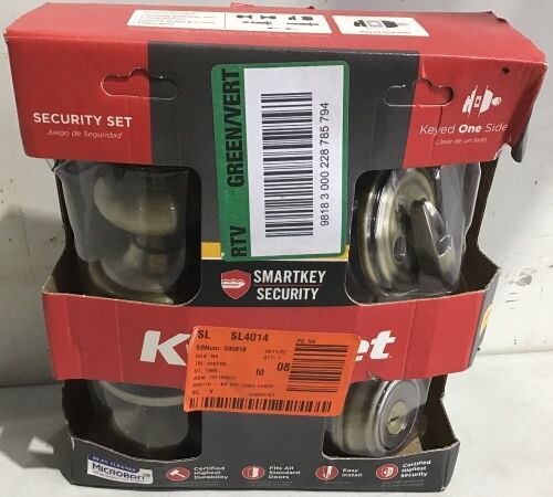Kwikset Knob and Deadbolt Security Set - Lot 1102