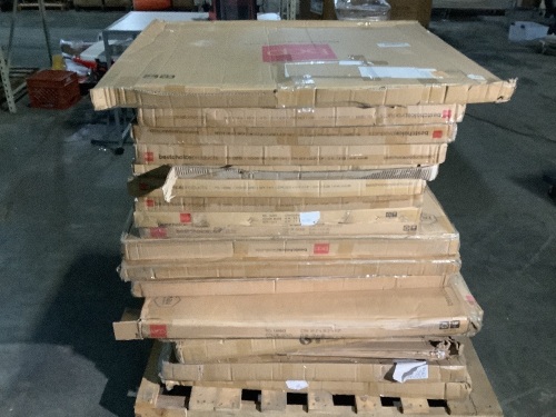 Lot of (18) Fireplace Screens, Various Sizes and Finishes  - Lot 813