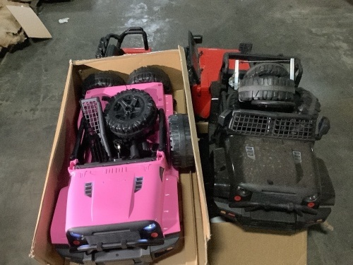 Lot of (4) Ride On Cars - Unknown if Complete, Lots of Spare Parts  - Lot 873