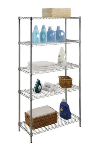 72" 5-Tier Metal Wire Shelving Unit - Lot 967