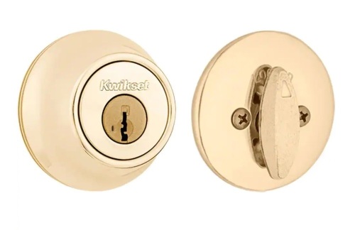 Case of (6) Kwikset 660 Series Polished Brass Single Cylinder Deadbolt Featuring SmartKey with Microban - Lot 1117
