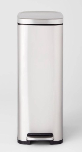 Brightroom 45L Stainless Steel Slim Step Trash Can - Lot 831