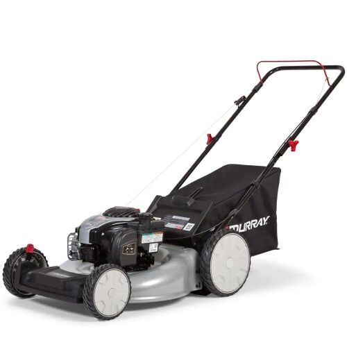 21" 140cc Walk Behind Gas Push Lawn Mower with Height Adjustment and with Mulch Bag - Lot 556