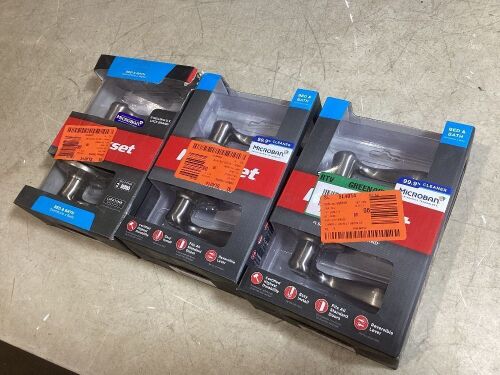 Lot of (3) Kwikset Bed and Bath Door Levers - Lot 257