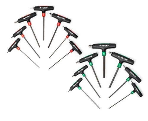 Husky 14-Piece T-Handle SAE & MM Hex Key Set - Lot 928